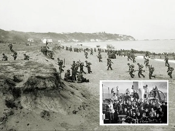 Operation Torch and inset the Crew of HMS Minna, 1942
