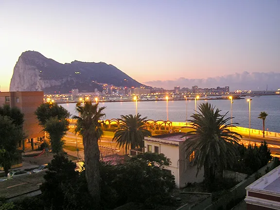 Gibraltar from La Linea de la Concepcion